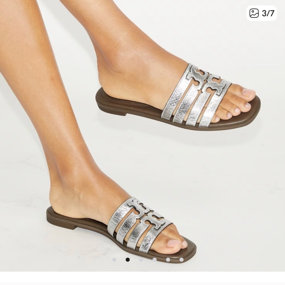 Tory Burch Silver Sandals